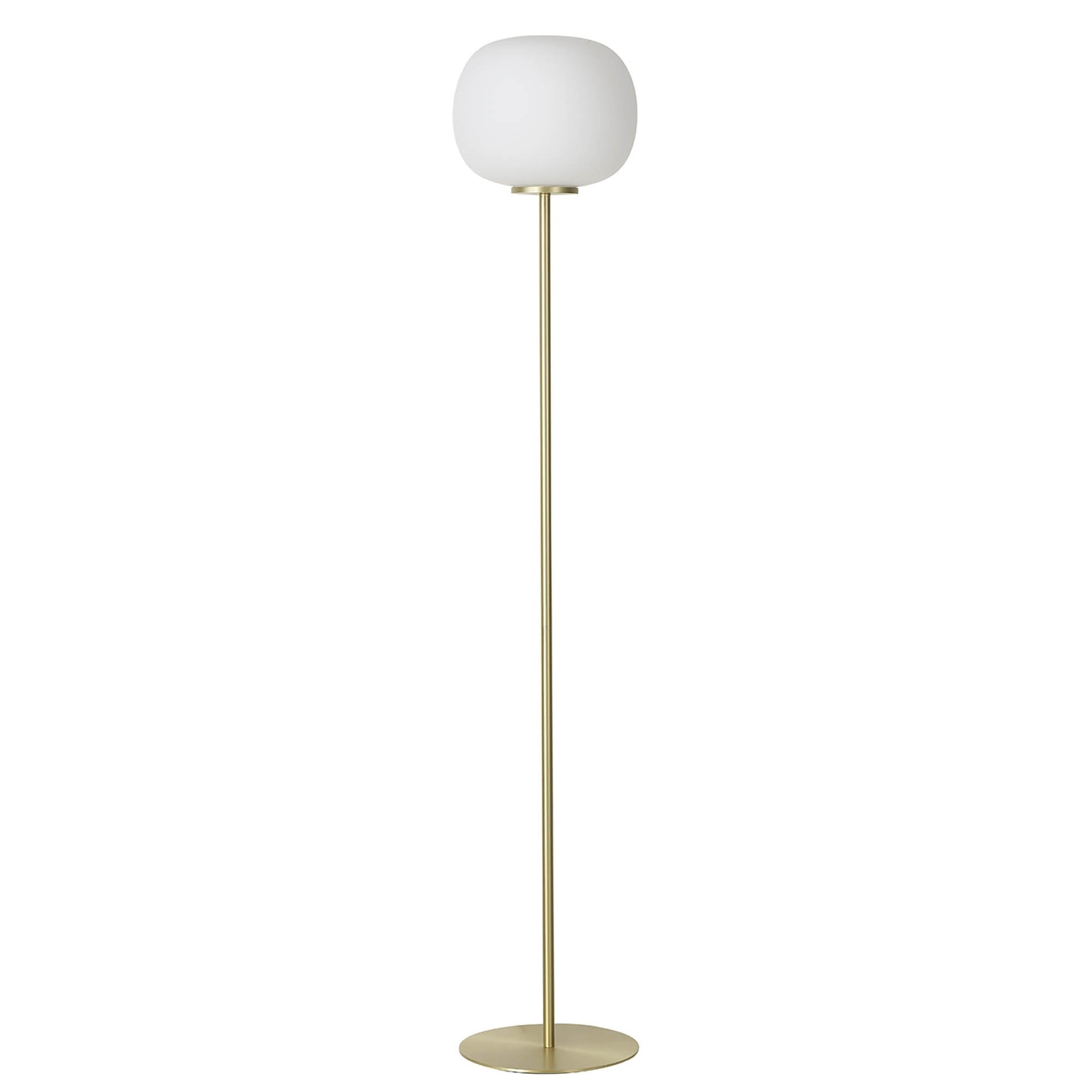 NL86559 Sabus 1 Light Floor Lamp Satin Gold Frosted White