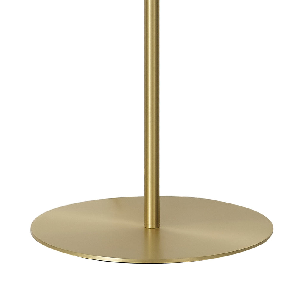 NL86559 Sabus 1 Light Floor Lamp Satin Gold Frosted White