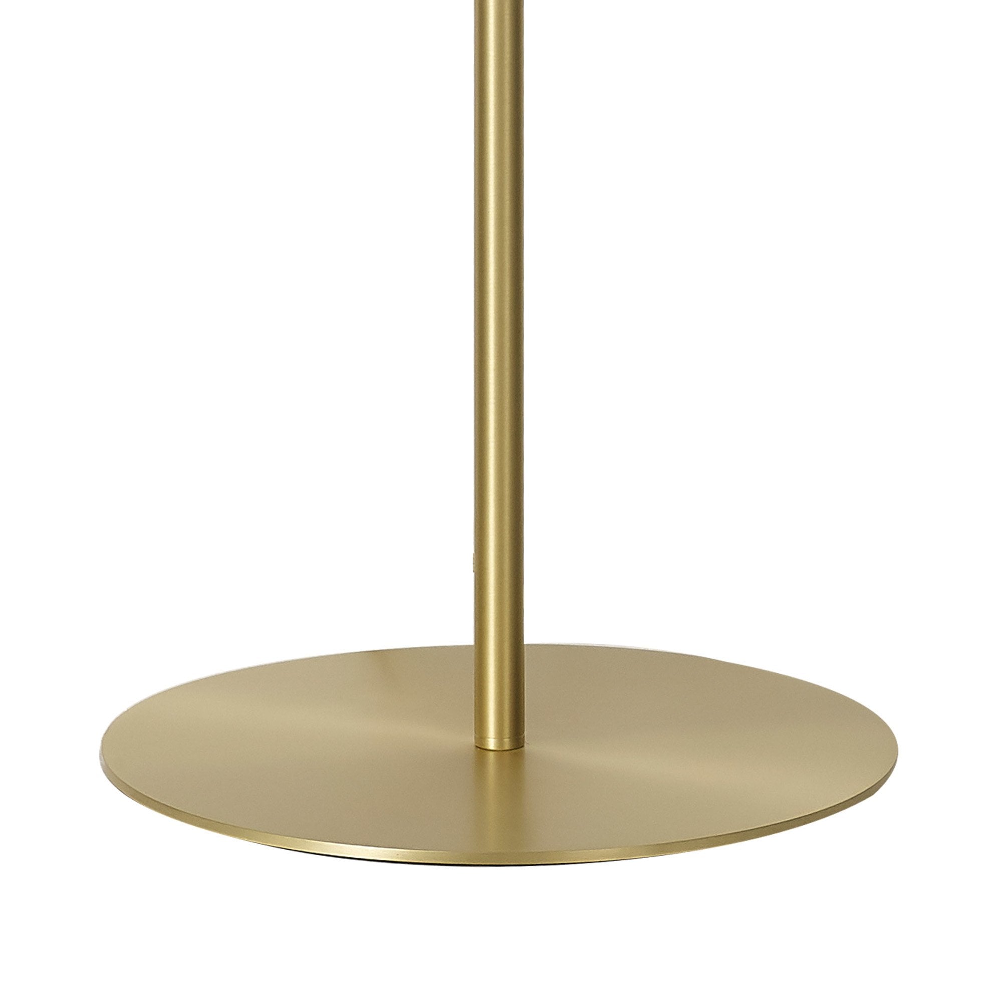 NL86559 Sabus 1 Light Floor Lamp Satin Gold Frosted White