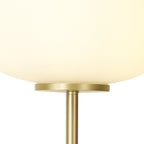 NL86559 Sabus 1 Light Floor Lamp Satin Gold Frosted White