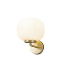 NL86569 Sabus 1 Light Wall Light Satin Gold Frosted White