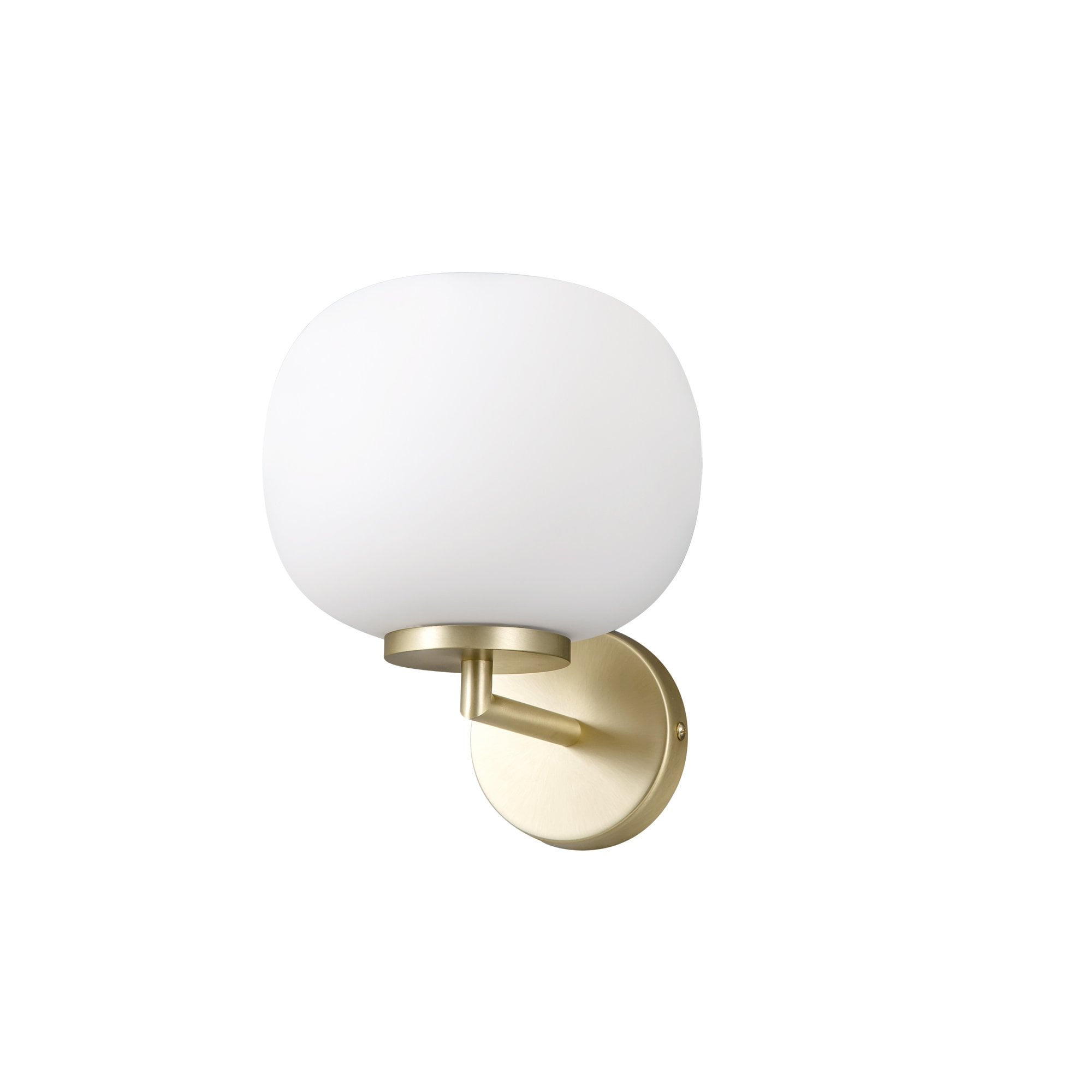 NL86569 Sabus 1 Light Wall Light Satin Gold Frosted White