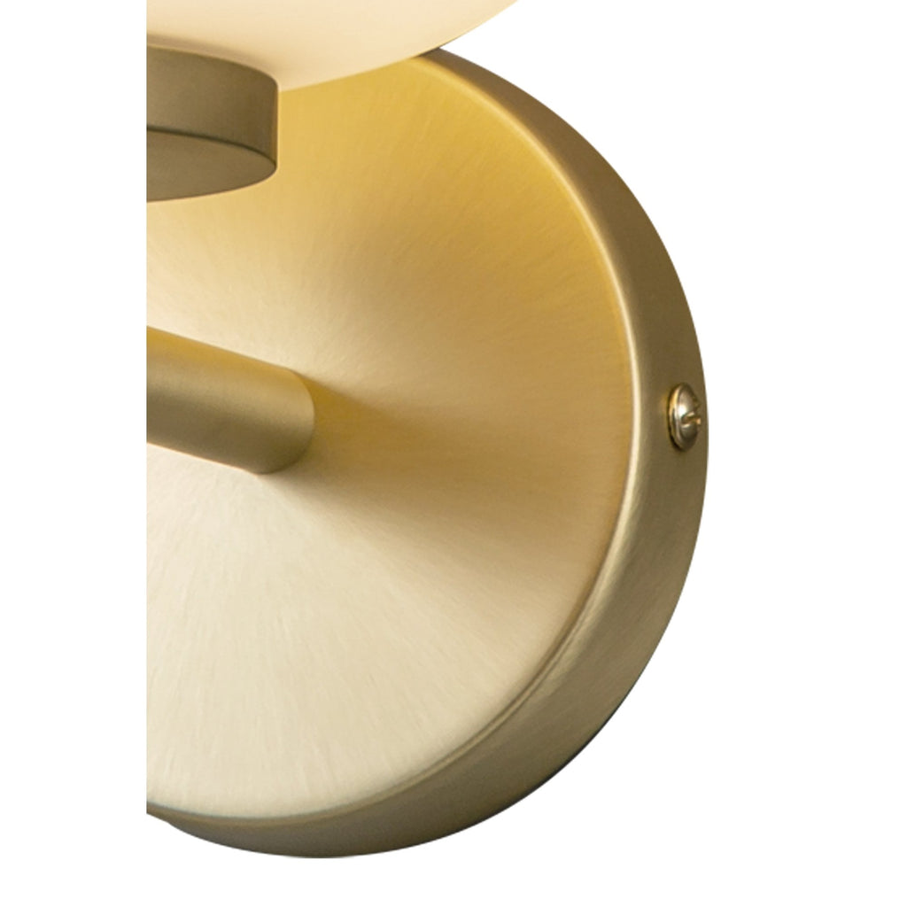 NL86569 Sabus 1 Light Wall Light Satin Gold Frosted White
