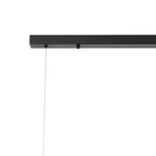 NL9040/AM9 Prague 9 Light Linear Pendant Satin Black Amber Plated