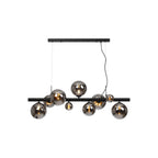 NL9040/CH9 Prague 9 Light Linear Pendant Satin Black Chrome Plated