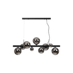 NL9040/CH9 Prague 9 Light Linear Pendant Satin Black Chrome Plated