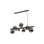 NL9040/CH9 Prague 9 Light Linear Pendant Satin Black Chrome Plated