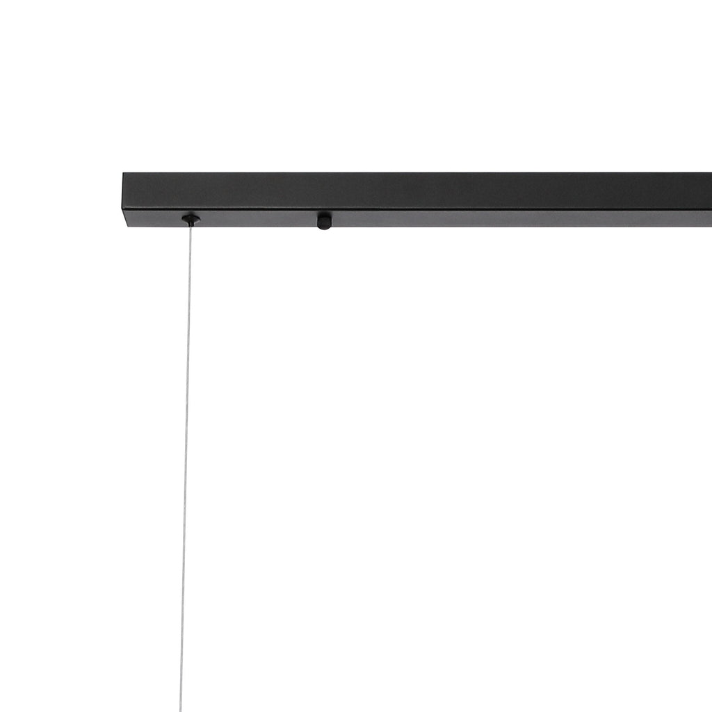 NL9040/CH9 Prague 9 Light Linear Pendant Satin Black Chrome Plated