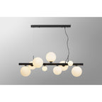 NL9040/OP9 Prague 9 Light Linear Pendant Satin Black Opal