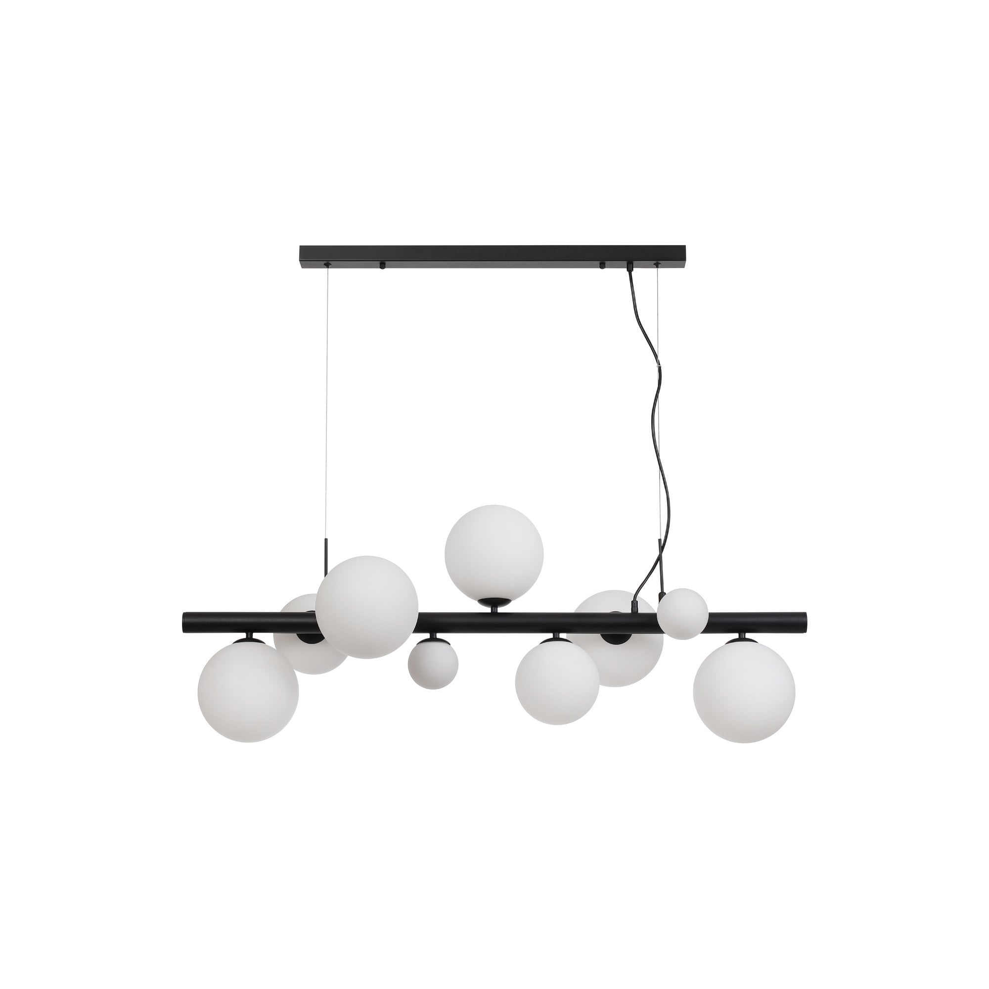 NL9040/OP9 Prague 9 Light Linear Pendant Satin Black Opal