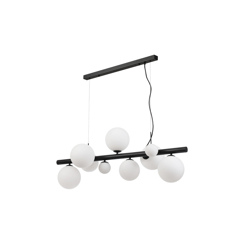 NL9040/OP9 Prague 9 Light Linear Pendant Satin Black Opal