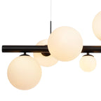 NL9040/OP9 Prague 9 Light Linear Pendant Satin Black Opal