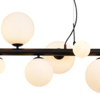 NL9040/OP9 Prague 9 Light Linear Pendant Satin Black Opal