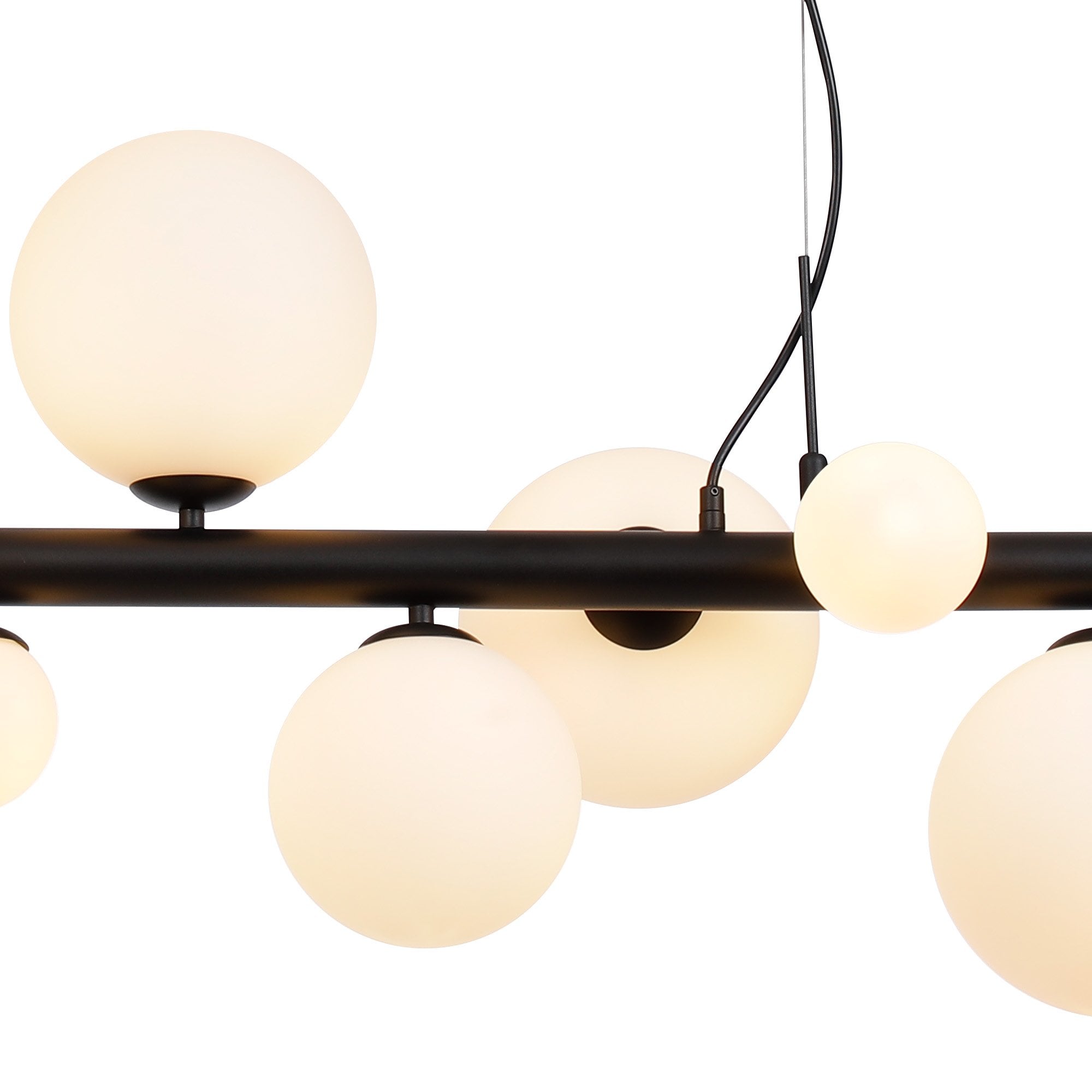 NL9040/OP9 Prague 9 Light Linear Pendant Satin Black Opal