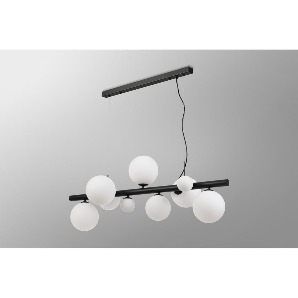 NL9040/OP9 Prague 9 Light Linear Pendant Satin Black Opal