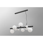 NL9040/OP9 Prague 9 Light Linear Pendant Satin Black Opal