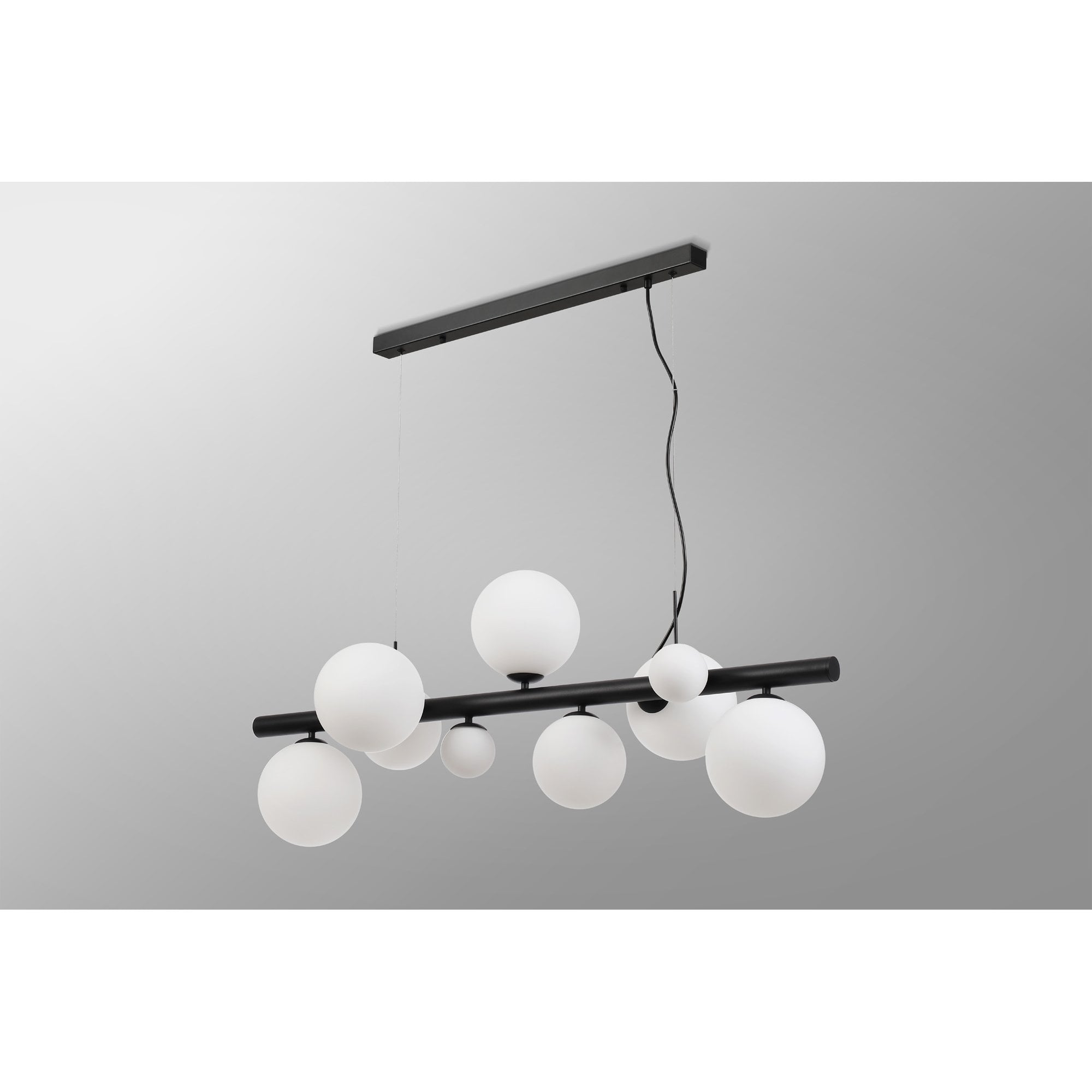 NL9040/OP9 Prague 9 Light Linear Pendant Satin Black Opal