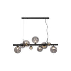 NL9040/SM9 Prague 9 Light Linear Pendant Satin Black Smoke Plated