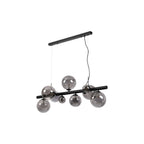 NL9040/SM9 Prague 9 Light Linear Pendant Satin Black Smoke Plated