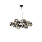 NL9041/CH9 Prague 16 Light Circular Pendant Satin Black Chrome Plated