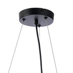 NL9041/CH9 Prague 16 Light Circular Pendant Satin Black Chrome Plated