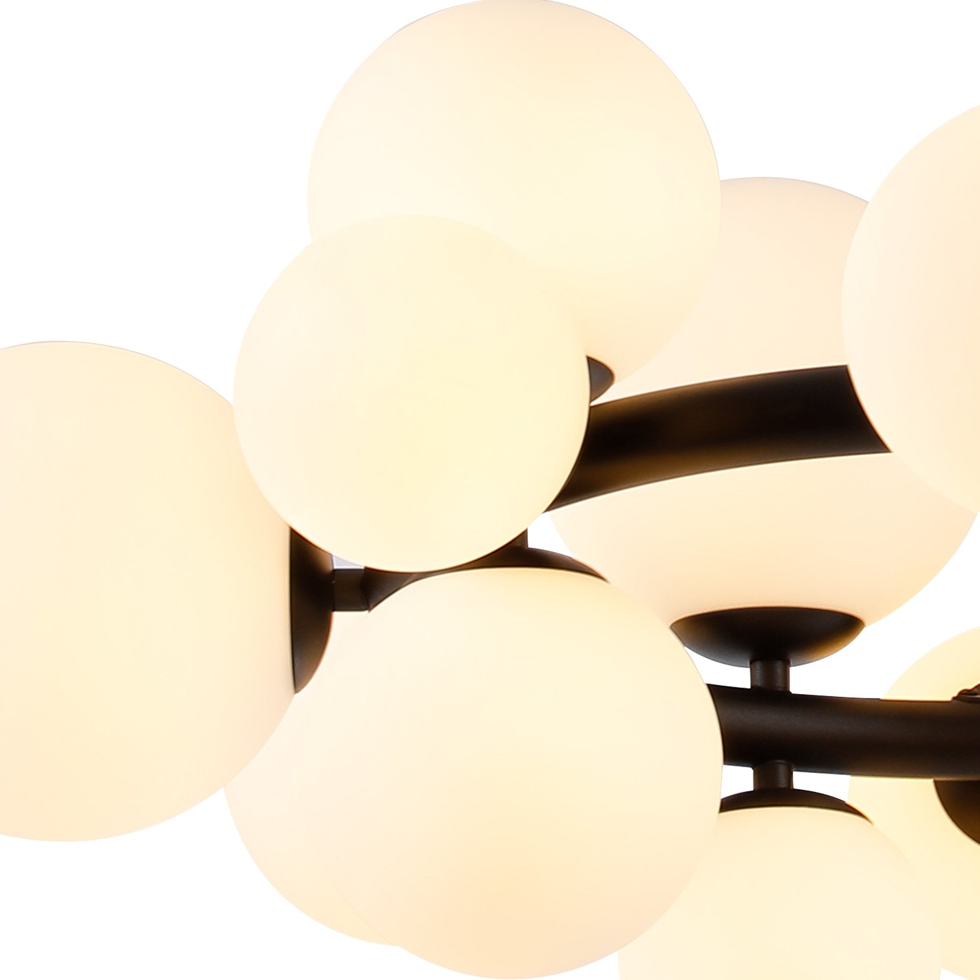 NL9041/OP9 Prague 16 Light Circular Pendant Satin Black Opal