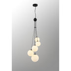NL9042/OP9 Prague 5 Light Pendant Satin Black Opal