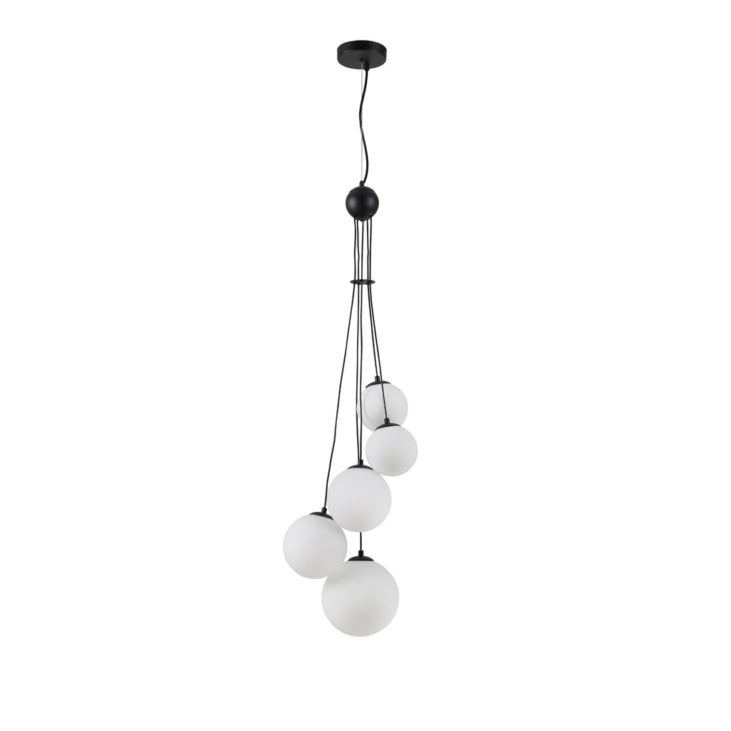 NL9042/OP9 Prague 5 Light Pendant Satin Black Opal