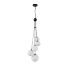 NL9042/OP9 Prague 5 Light Pendant Satin Black Opal