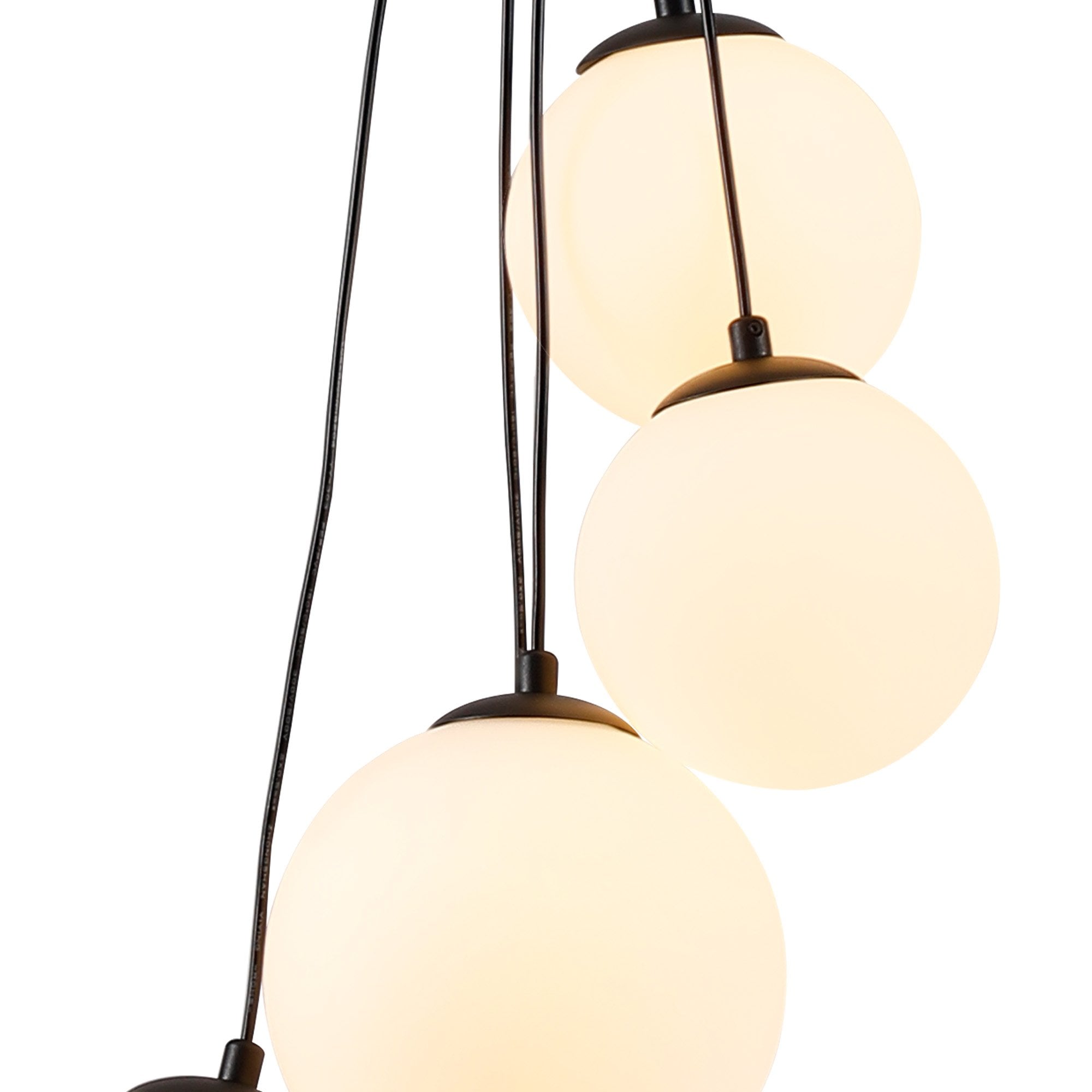 NL9042/OP9 Prague 5 Light Pendant Satin Black Opal