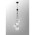 NL9042/OP9 Prague 5 Light Pendant Satin Black Opal