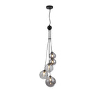 NL9042/SM9 Prague 5 Light Pendant Satin Black Smoke Plated