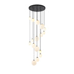NL9043/OP9 Prague 16 Light Pendant Satin Black Opal