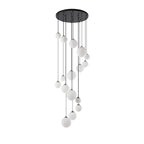 NL9043/OP9 Prague 16 Light Pendant Satin Black Opal