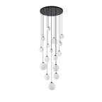 NL9043/OP9 Prague 16 Light Pendant Satin Black Opal
