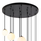 NL9043/OP9 Prague 16 Light Pendant Satin Black Opal