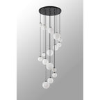 NL9043/OP9 Prague 16 Light Pendant Satin Black Opal