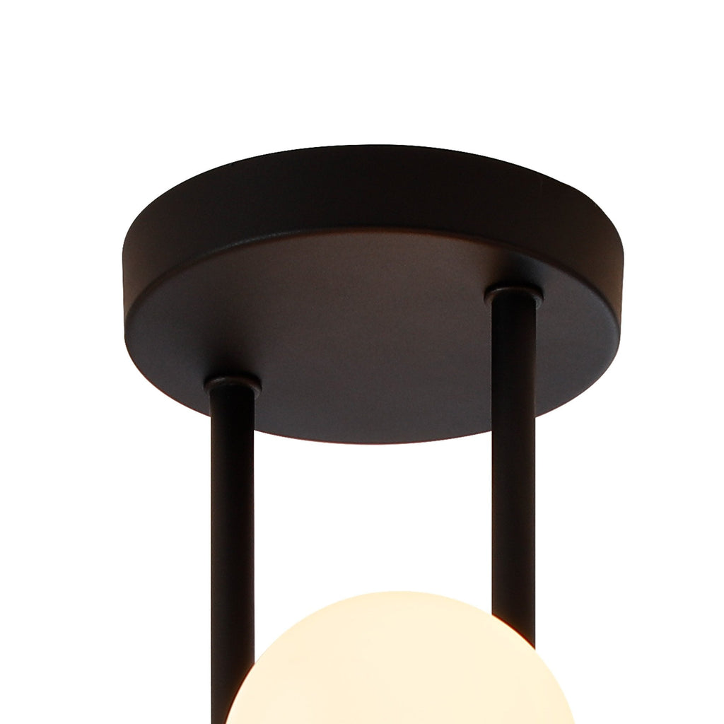 NL9044/OP9 Prague 6 Light Ceiling Light Satin Black Opal