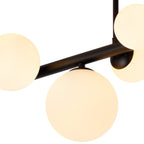 NL9044/OP9 Prague 6 Light Ceiling Light Satin Black Opal