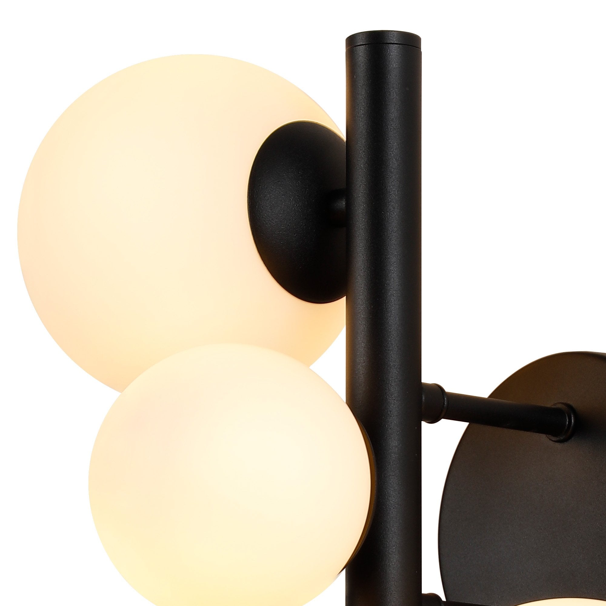NL9045/OP9 Prague 3 Light Wall Light Satin Black Opal
