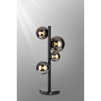 NL9047/CH9 Prague 4 Light Table Lamp Satin Black Chrome Plated