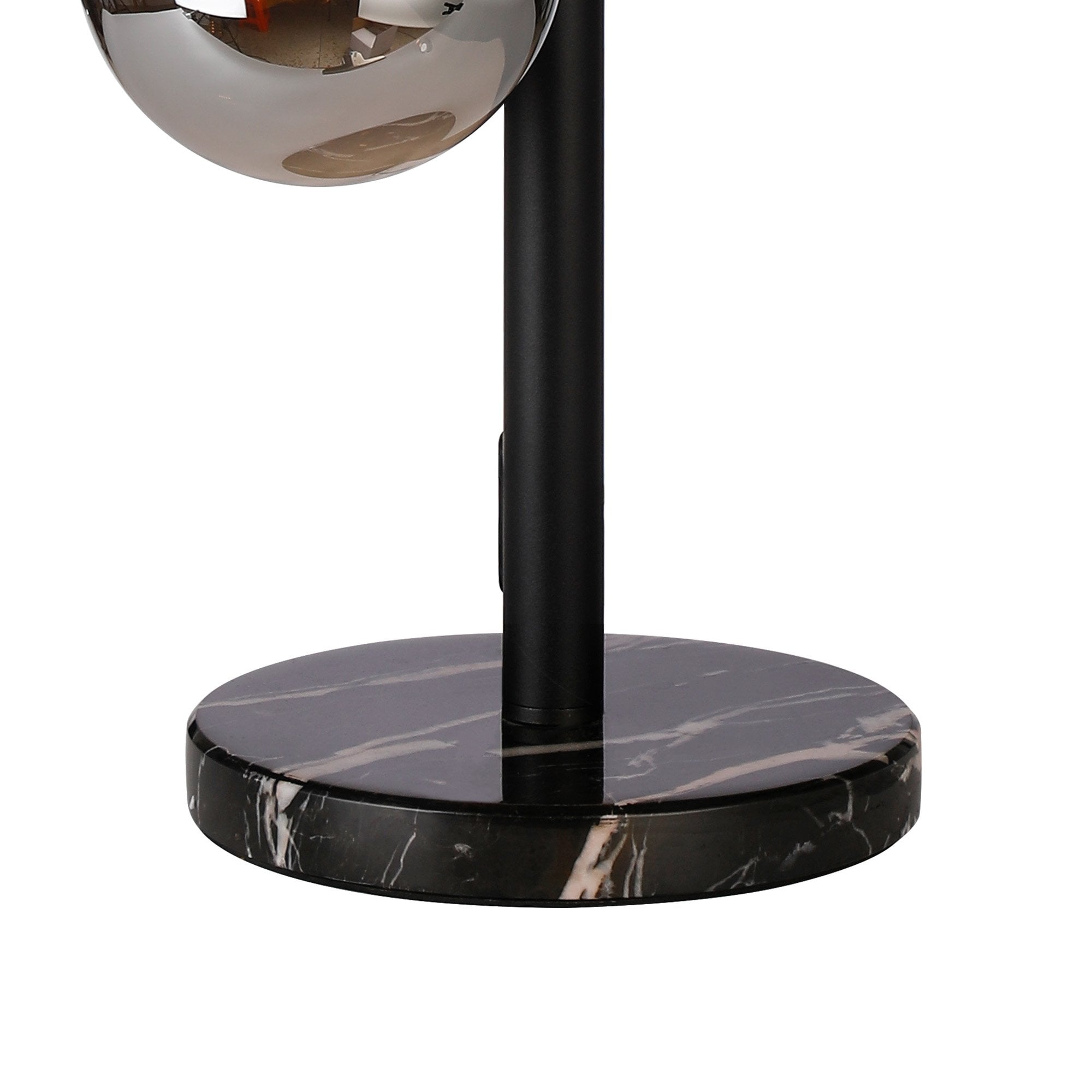 NL9047/CH9 Prague 4 Light Table Lamp Satin Black Chrome Plated