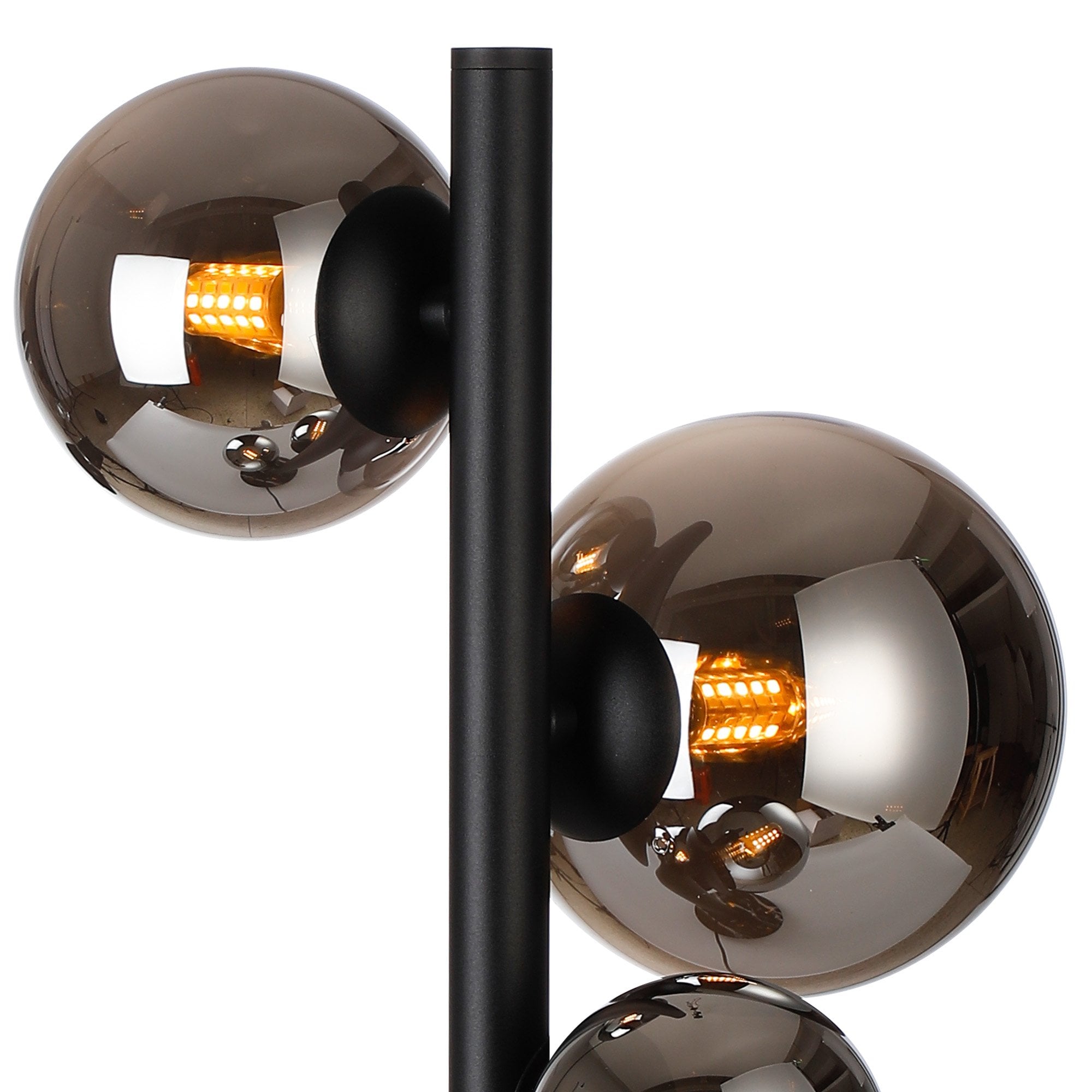 NL9047/CH9 Prague 4 Light Table Lamp Satin Black Chrome Plated