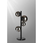 NL9047/CH9 Prague 4 Light Table Lamp Satin Black Chrome Plated