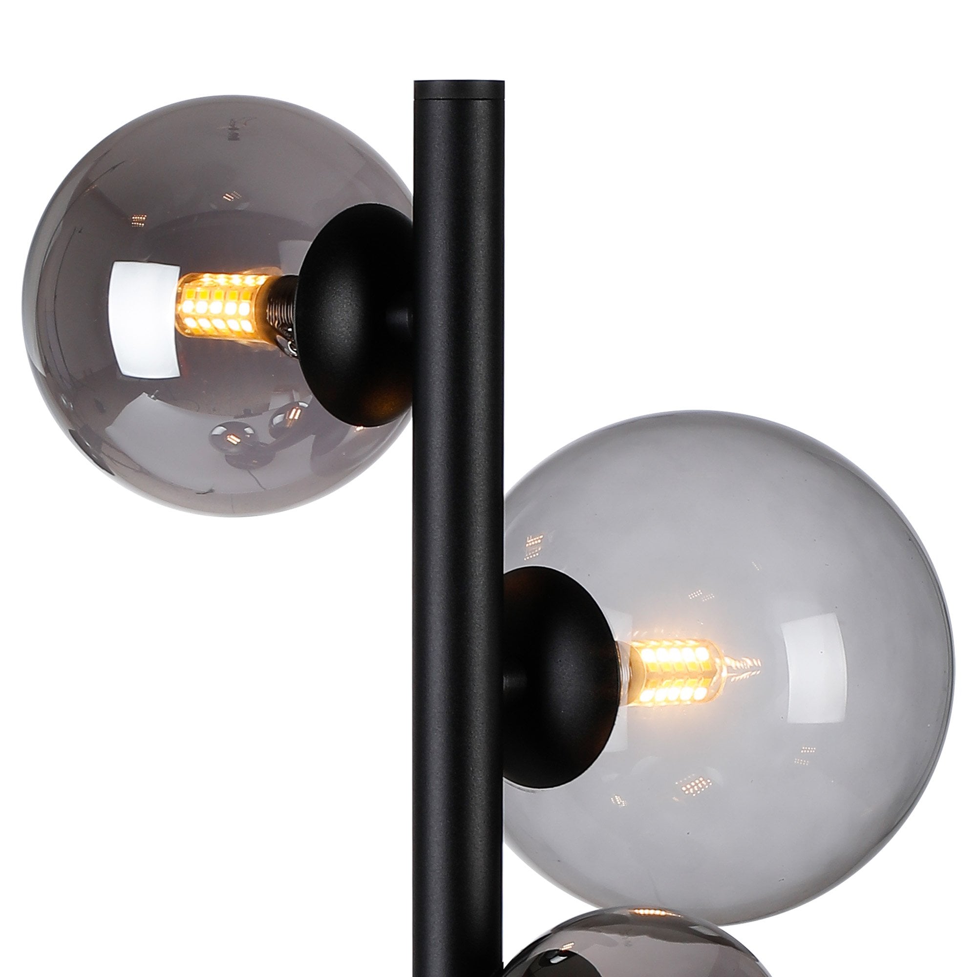 NL9047/SM9 Prague 4 Light Table Lamp Satin Black Smoke Plated