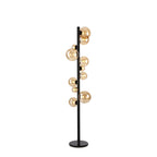 NL9048/AM9 Prague 11 Light Floor Lamp Satin Black Amber Plated