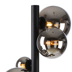NL9048/CH9 Prague 11 Light Floor Lamp Satin Black Chrome Plated