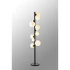 NL9048/OP9 Prague 11 Light Floor Lamp Satin Black Opal