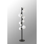 NL9048/OP9 Prague 11 Light Floor Lamp Satin Black Opal