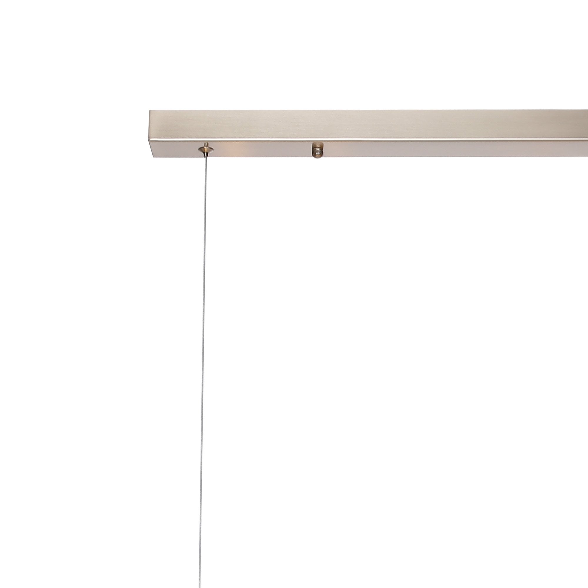 NL9058/AM9 Prague 9 Light Linear Pendant Satin Nickel Amber Plated